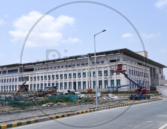 Construction Work in Progress At AP State High Court Premise