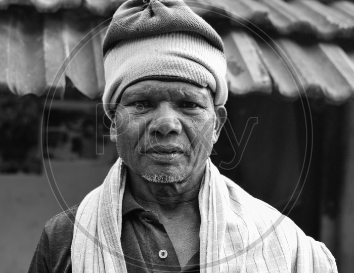 Portrait Of an tribal Man In Araku  Villages