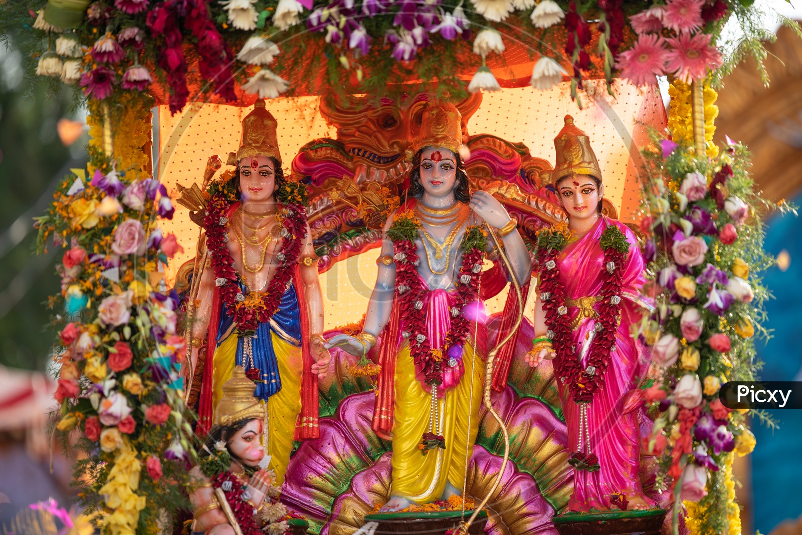 Procession during Shri Rama shobha yatra in Hyderabad