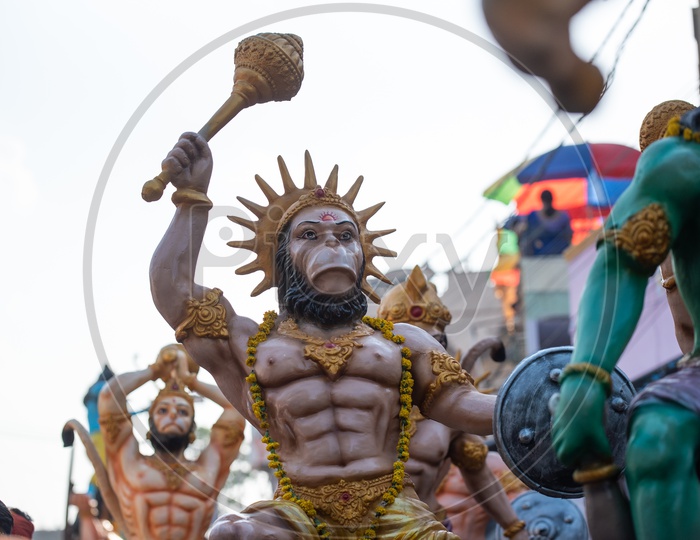 Procession of various Idols at Shri Rama Shobha Yatra in Hyderabad