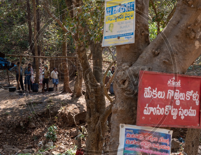Place for offering goats and hens at Gubbala Mangamma Thalli Temple