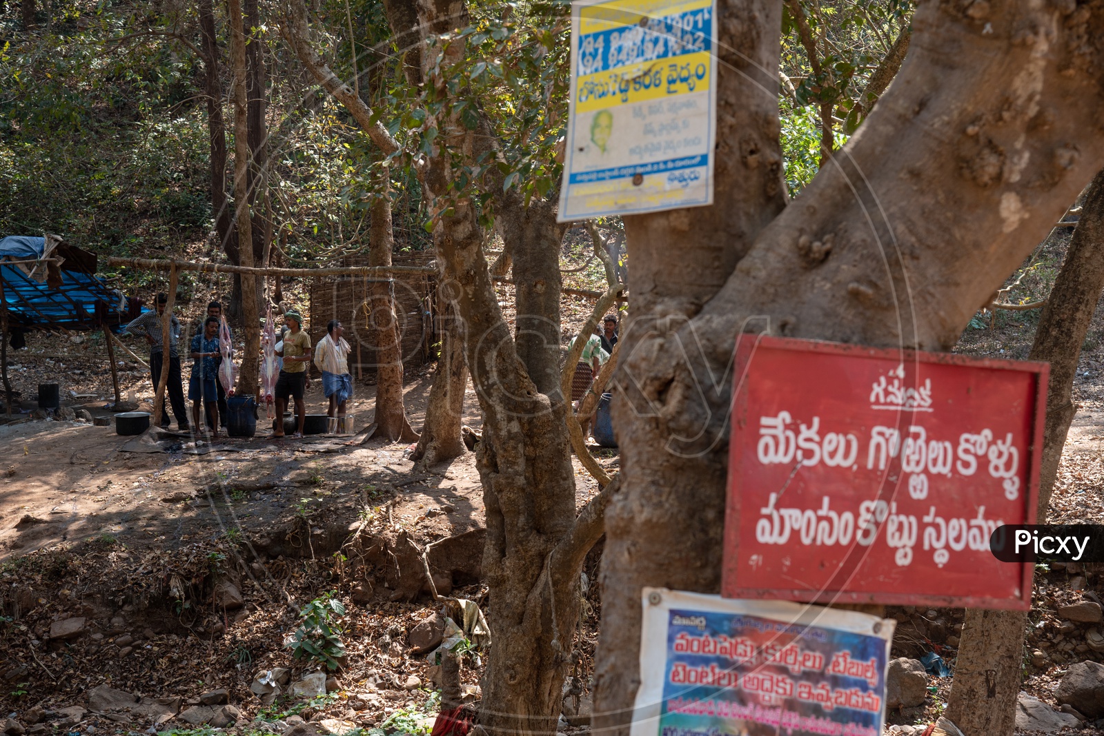 Place for offering goats and hens at Gubbala Mangamma Thalli Temple