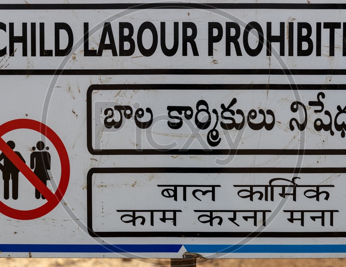 Child Labour Prohibited signage