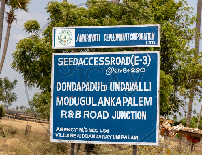 Seed Access Road E-3 Information board
