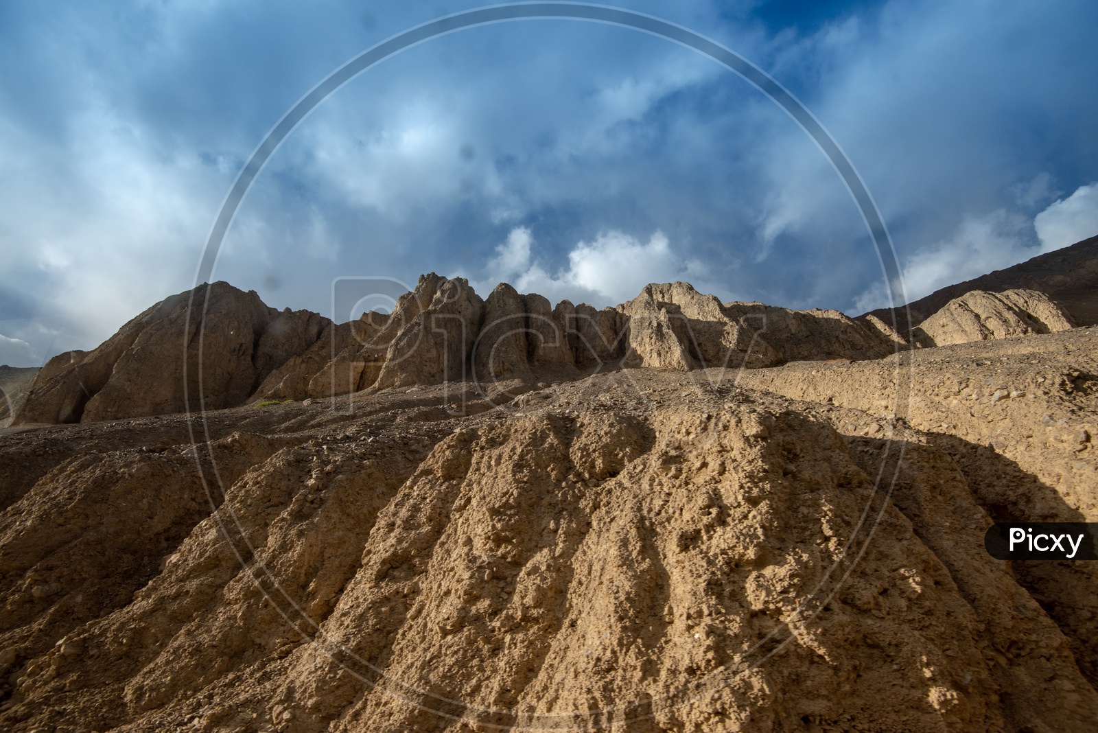 Terrain Badlands with Sedimentary Soil in Leh