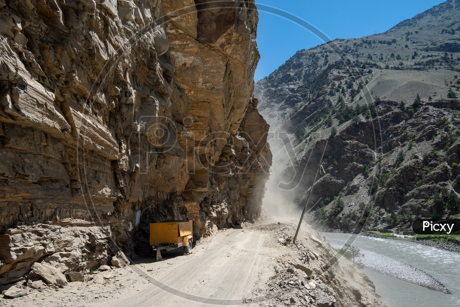 Construction work in Spiti Valley