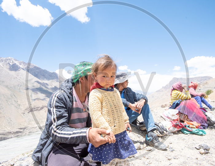 A Father With His Daughter in Leh