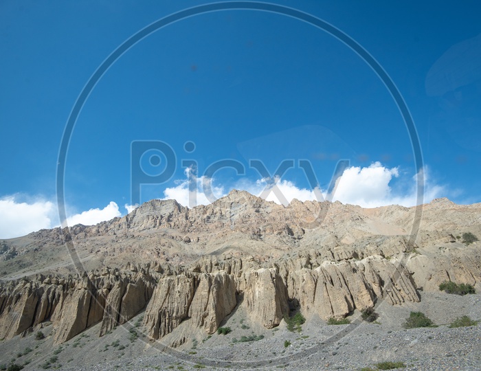 Cold desert mountains in Spiti Valley