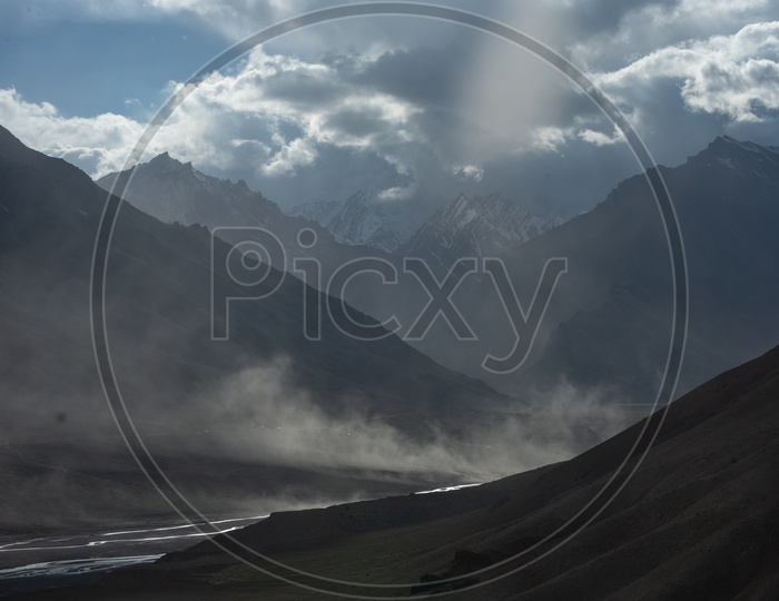 Snow Capped Mountains of Spiti Valley