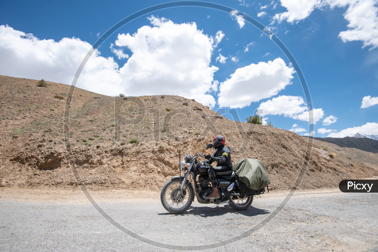 Bikers Riding Bikes On the Roads of Leh