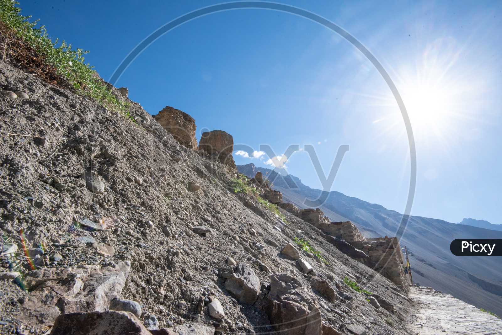 Sand Terrains With Sedimentary Rocks In Leh Valleys