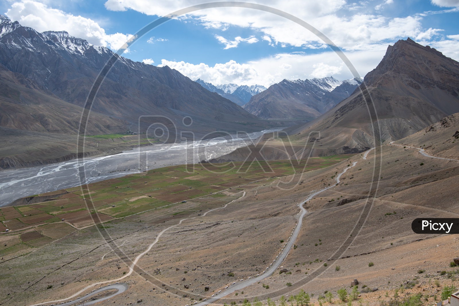 Snow capped Mountains of Spiti Valley