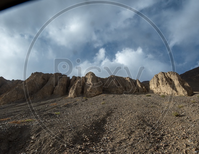 Terrain Badlands with Sedimentary Soil in Leh