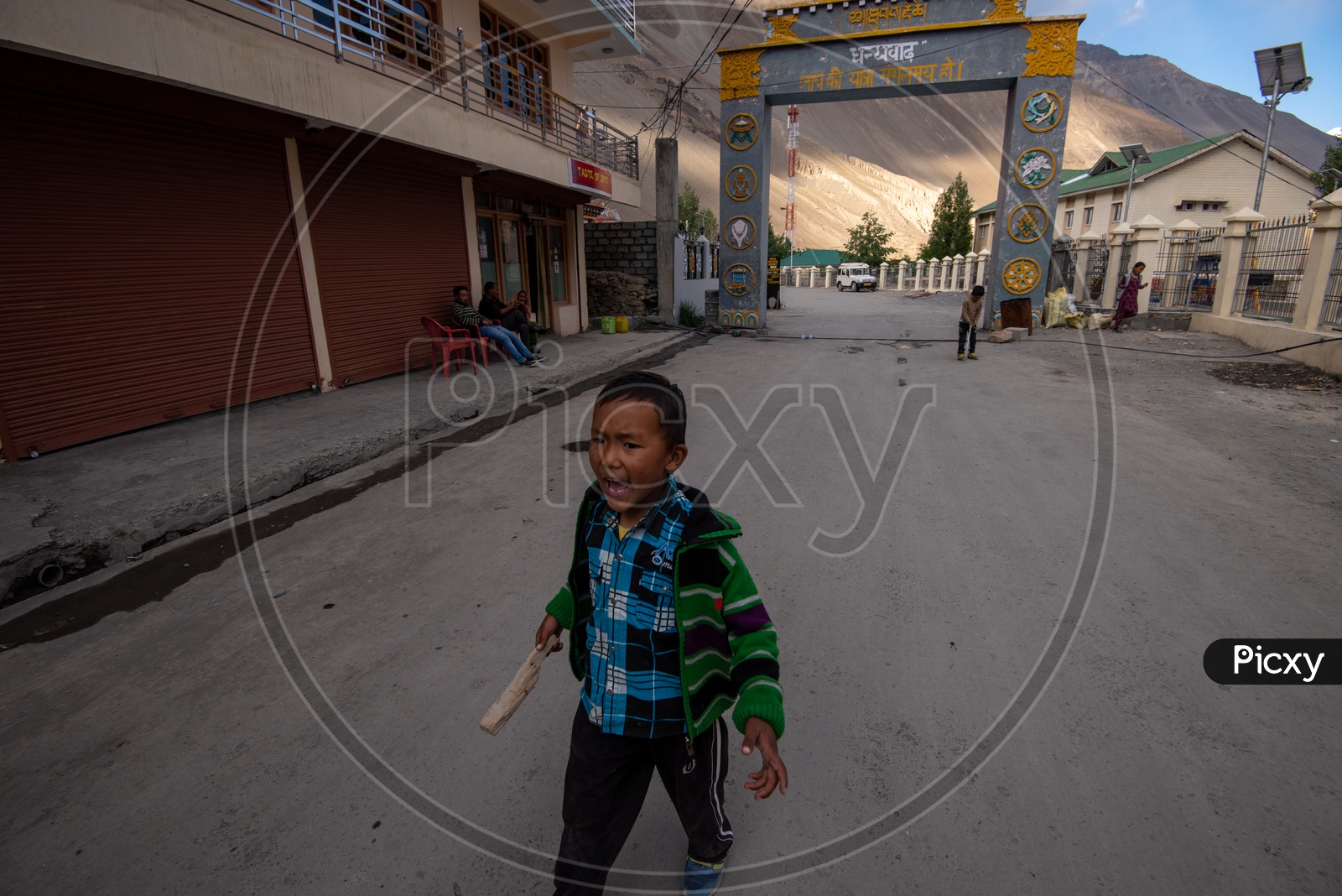 Children On the Streets of Villages Of Leh