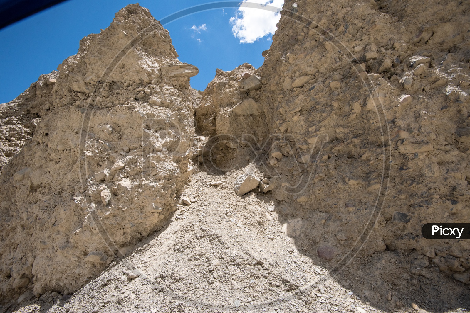 Terrain Badlands With Sedimentary Soils in Leh  Valleys
