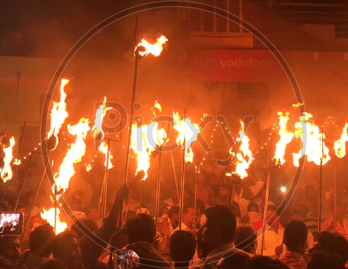 Entry of Goddess with Fire (Kagadas) - Peddamma Thalli DEVARA/ Jatara  on 9th January 2018