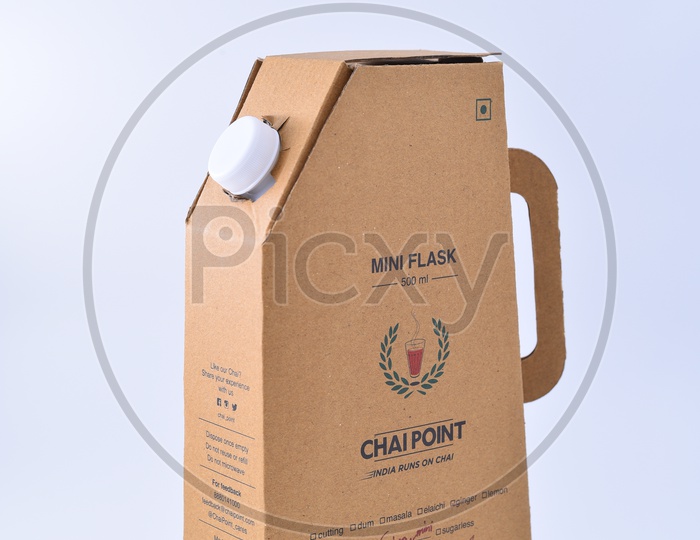 Chai Point Mini Flask   On an Isolated White Background