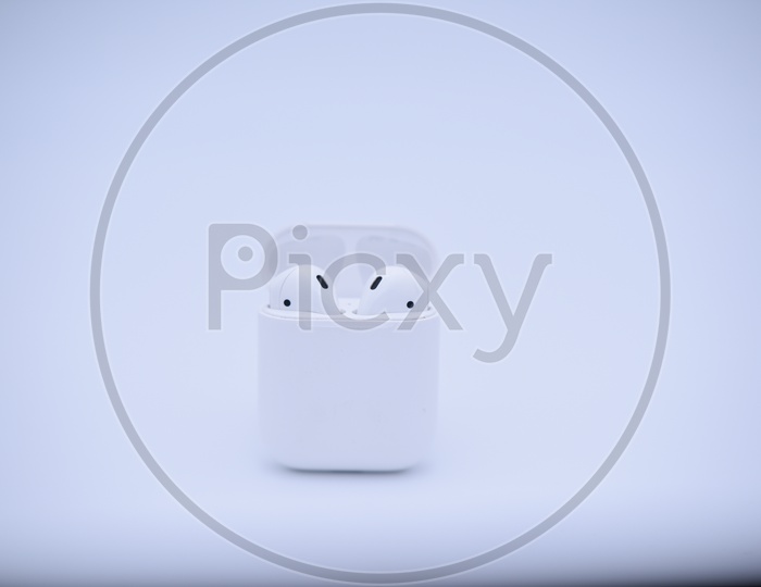 Apple Airpods   on an Isolated Background