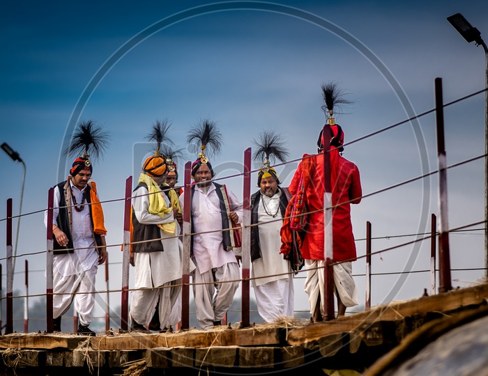 Indian Hindu  Babas Or Sadhus in Kumbh Mela