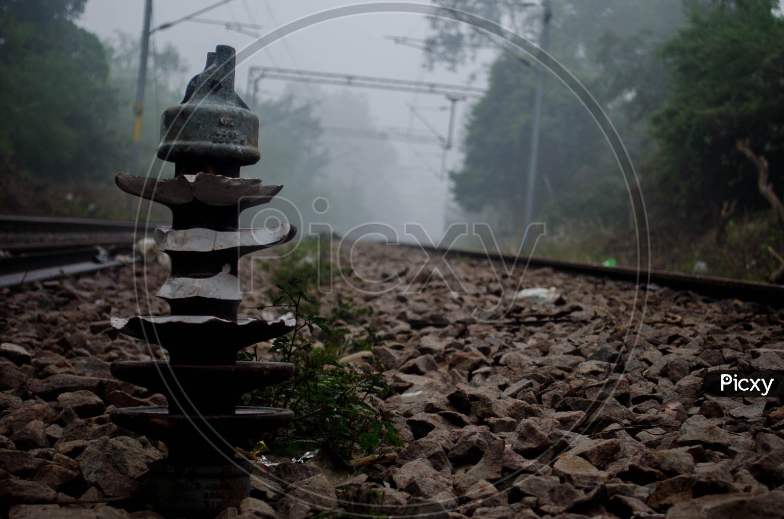 Railway Track in The Morning Mist
