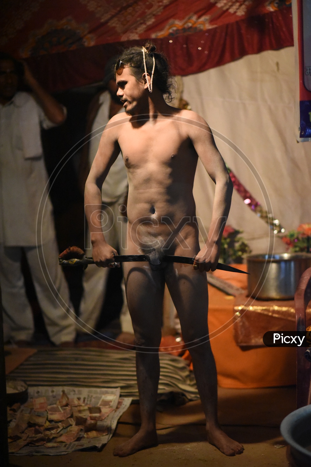 Indian Naga Sadhus Or Babas Or Aghoras naked at Kumbh Mela