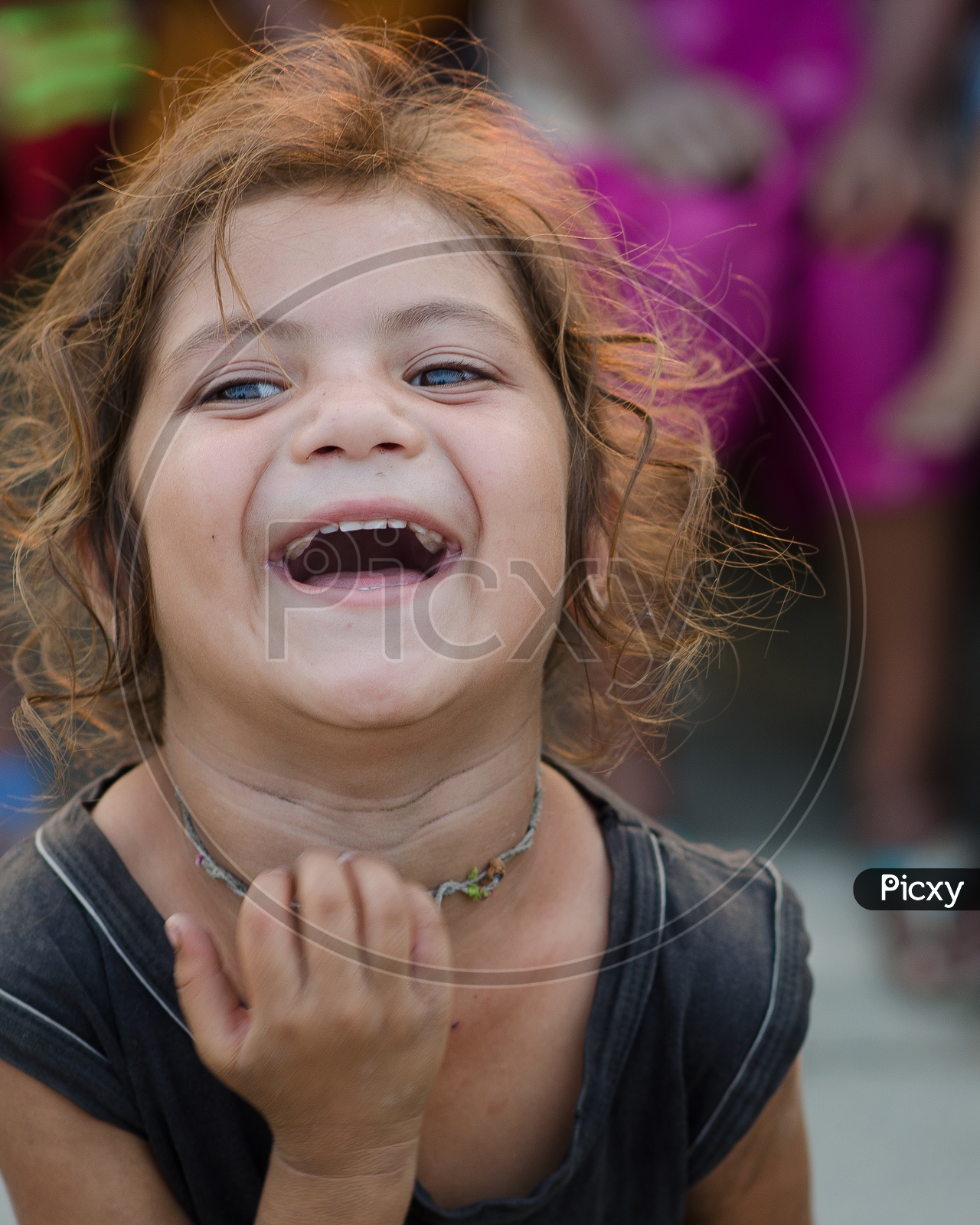 Portrait Of a Young Girl Child Laughing