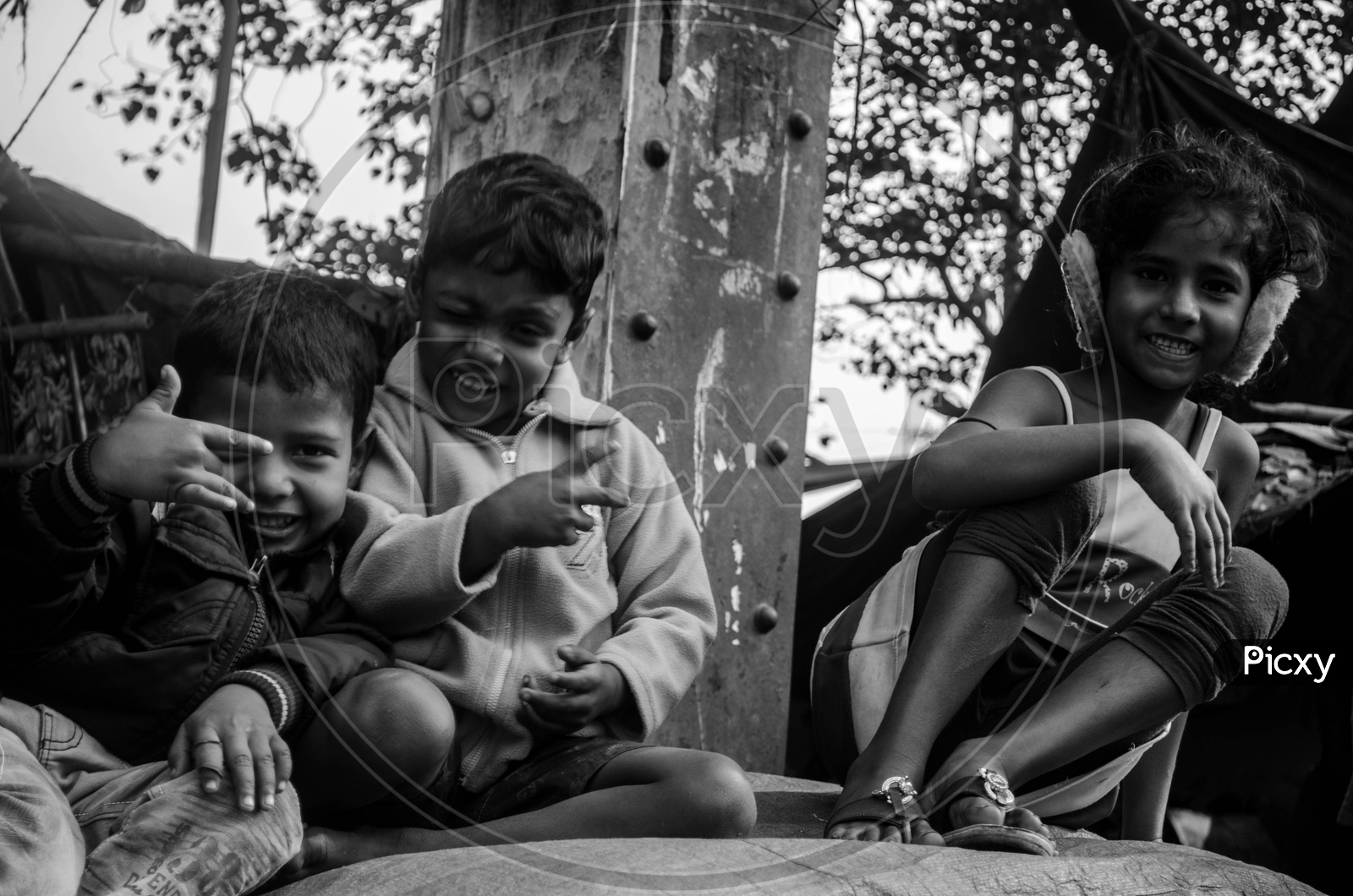 happy indian kids