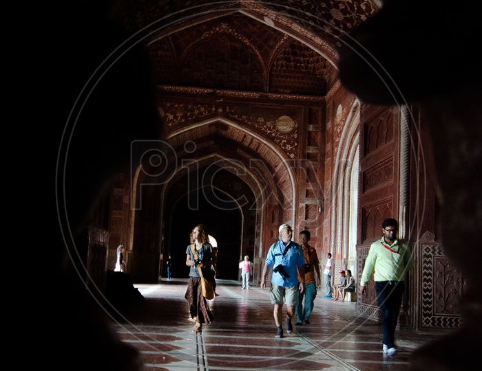 Tourists Or Foreigners At Taj Mahal