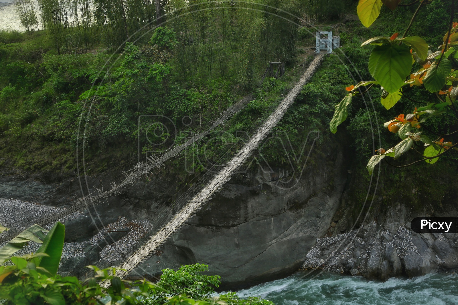 Pangin hanging bridge in Pasighat, Arunachal.