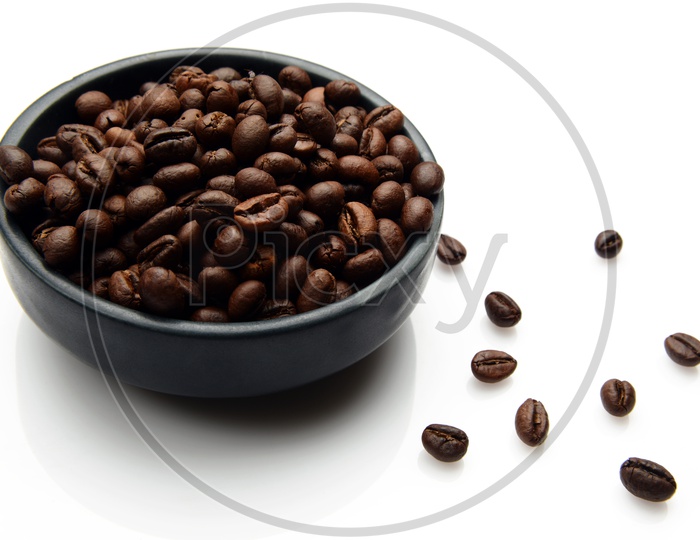 Roasted Coffee beans in a bowl