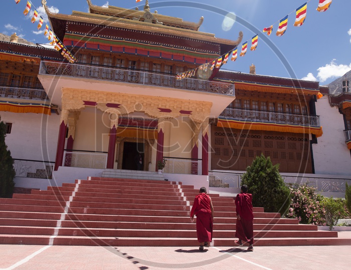 Buddhist Child Monks In the Buddhist Monastery Of Leh