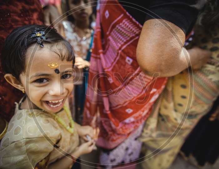 A Girl Child At Theyyam Celebrations