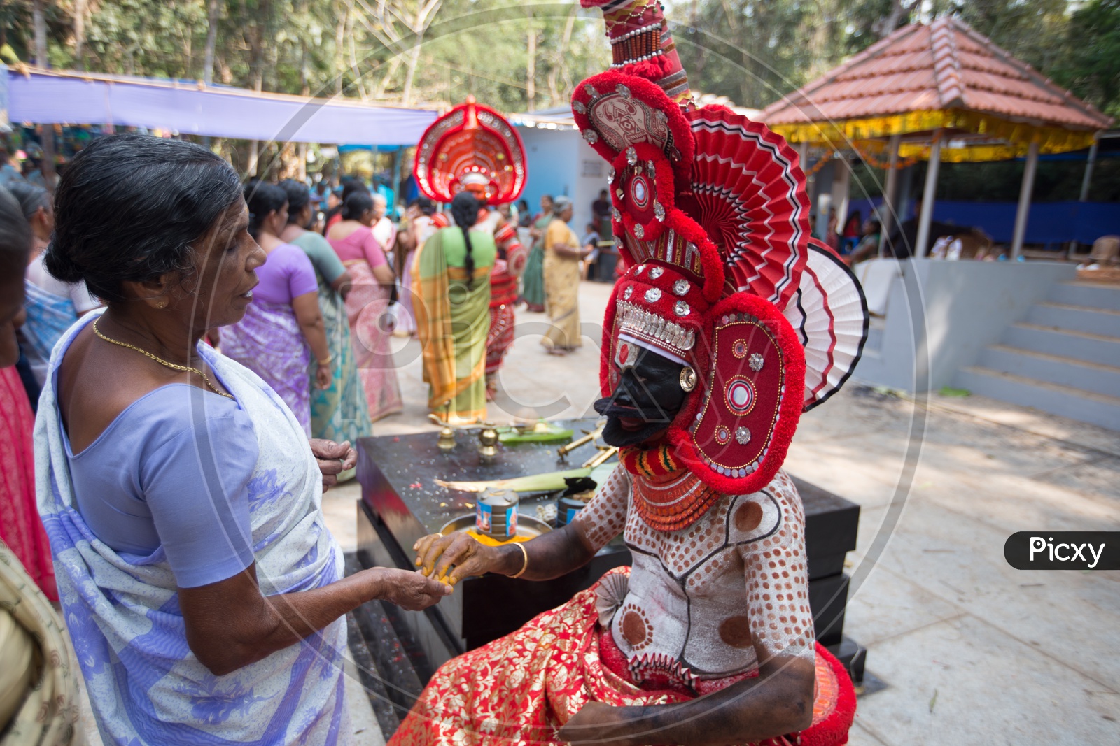 Theyyam artist in Theyyam Festival