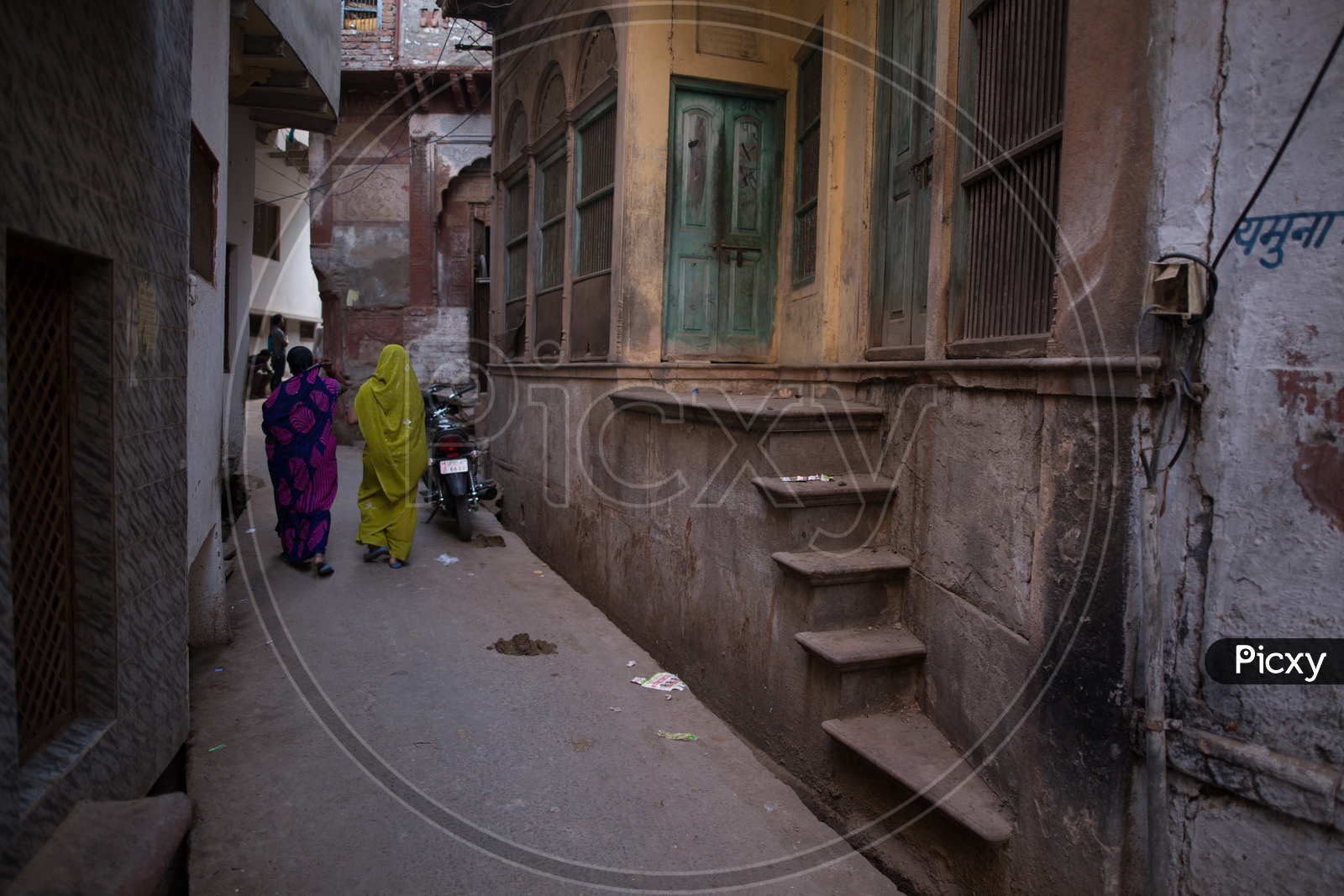 Indian Woman Walking On nthe Streets