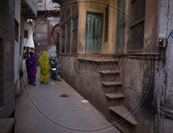Indian Woman Walking On nthe Streets
