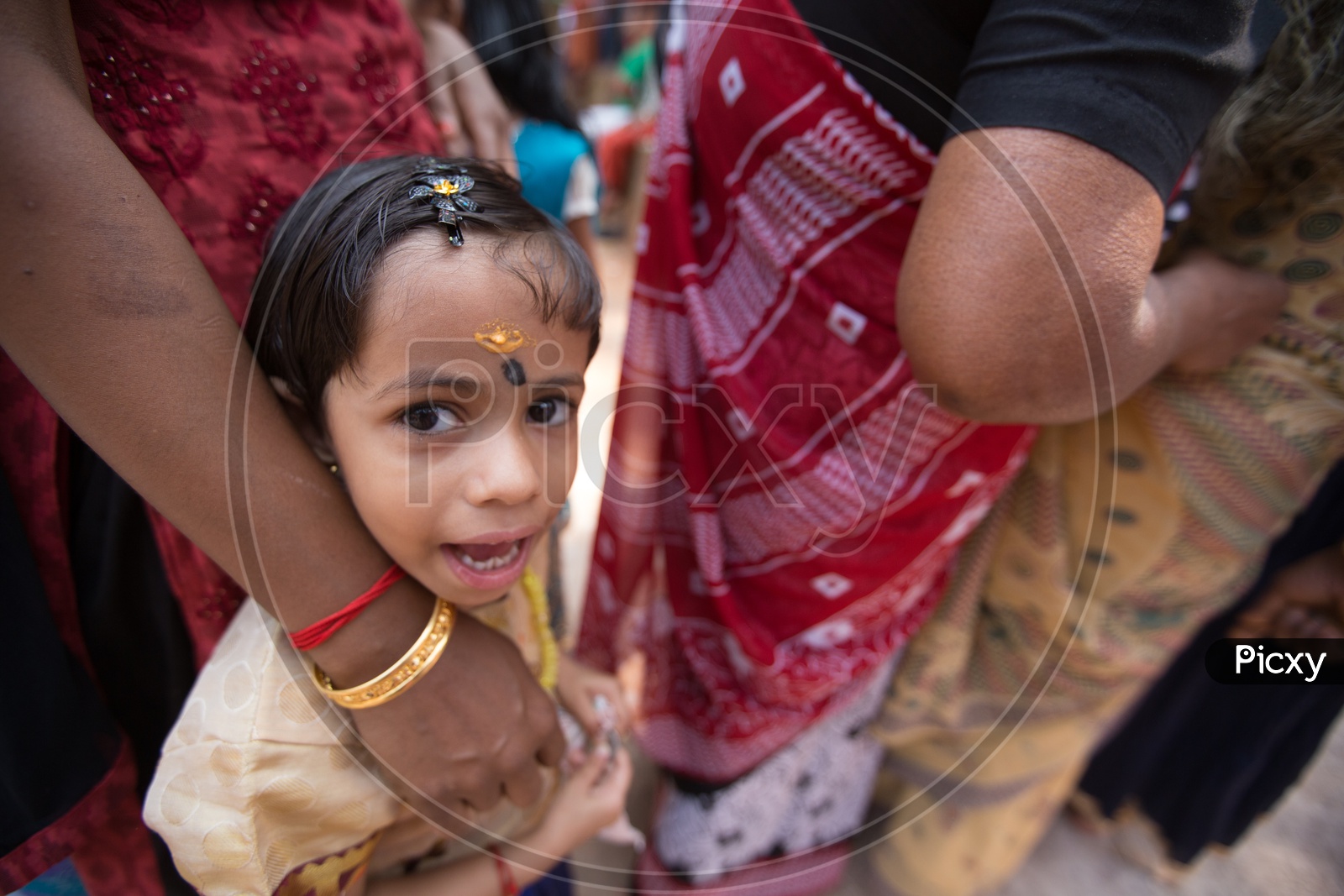 A Girl Child at  Theyyam   Celebrations