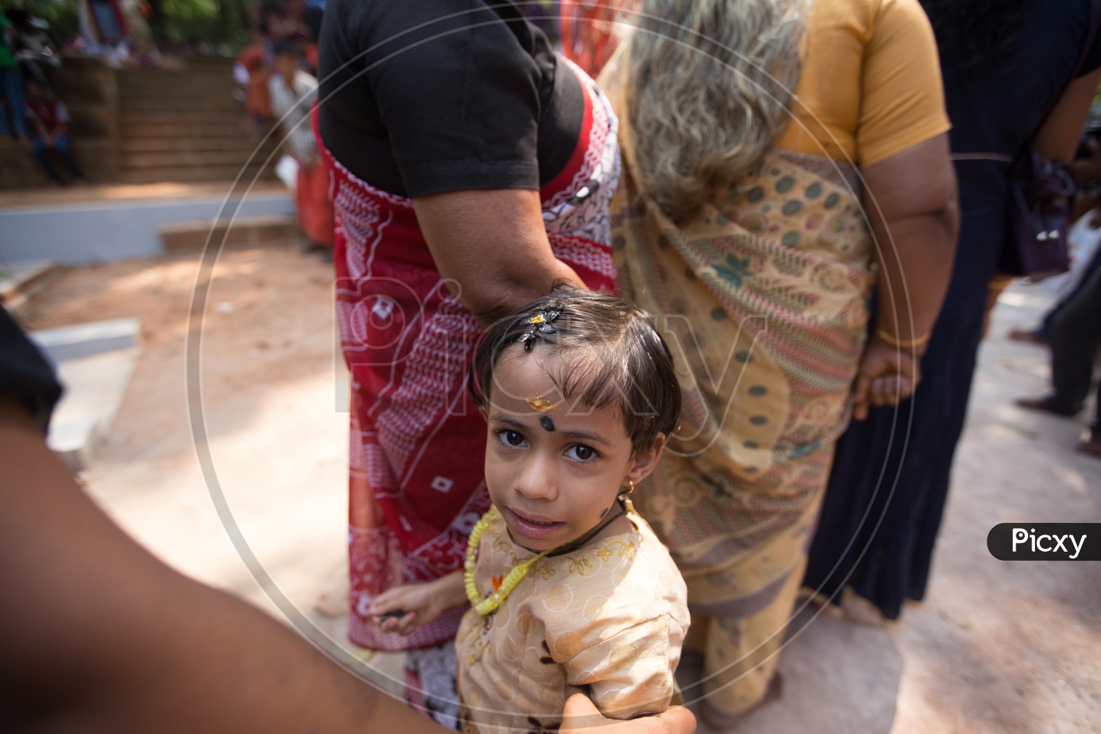 A Girl Child At Theyyam Celebrations