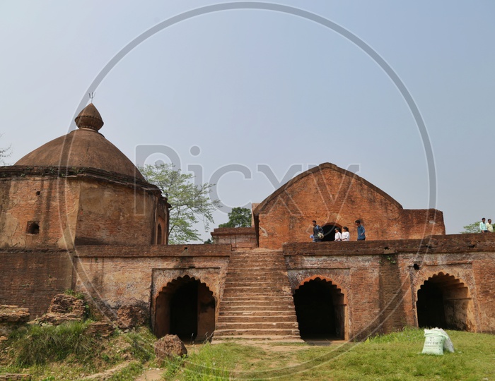 Archeological site Talatal ghar in Assam.