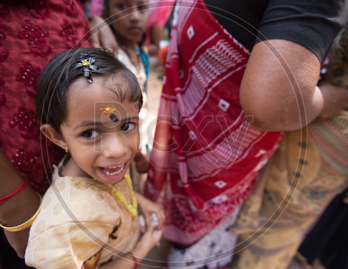 A Girl Child at  Theyyam   Celebrations