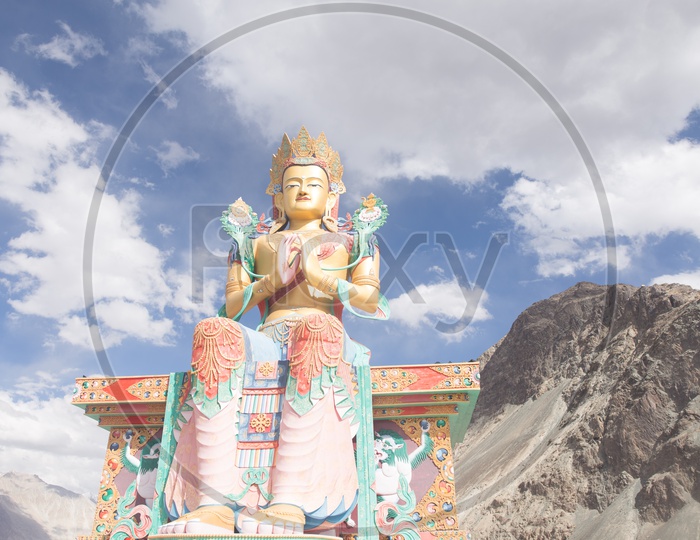 Diskit Monastery Buddha Statue in leh