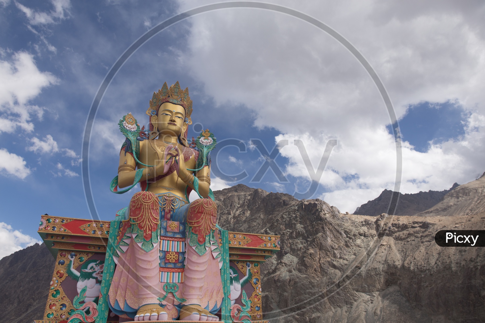 diskit Monastery Buddha Statue in leh