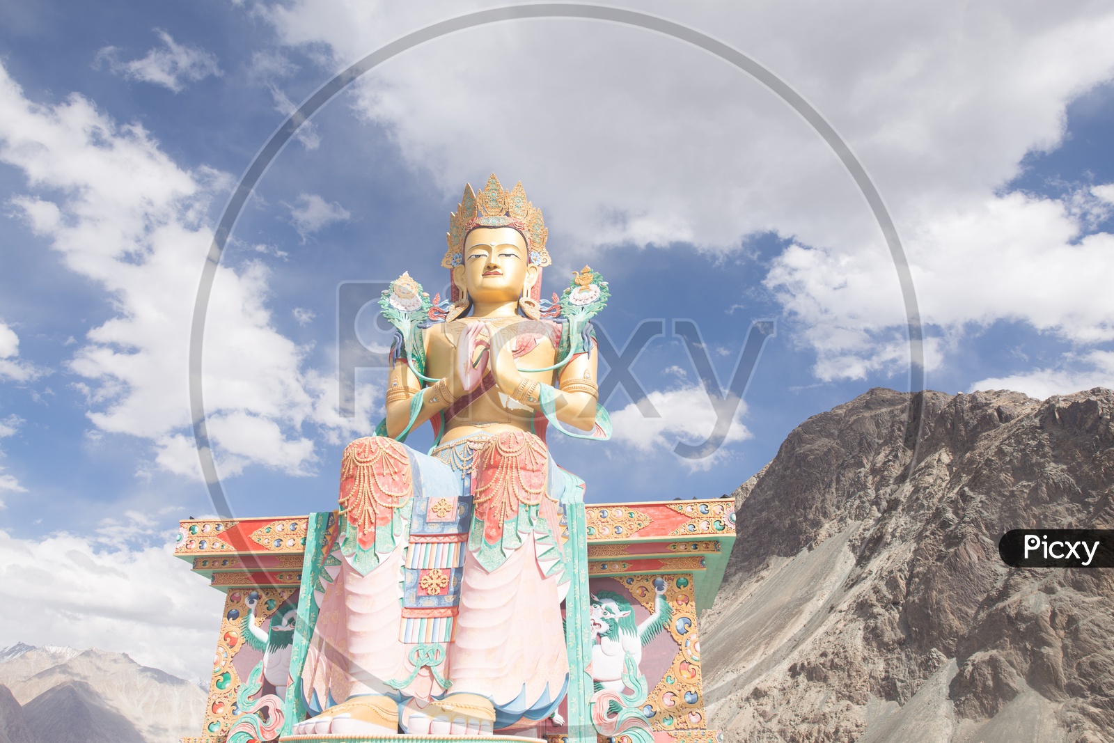 Diskit Monastery Buddha Statue in leh