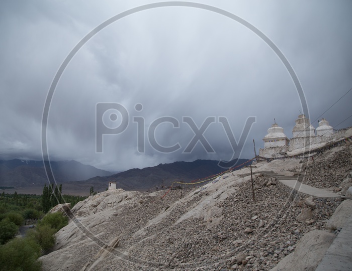 Landscape of Shey Monastery