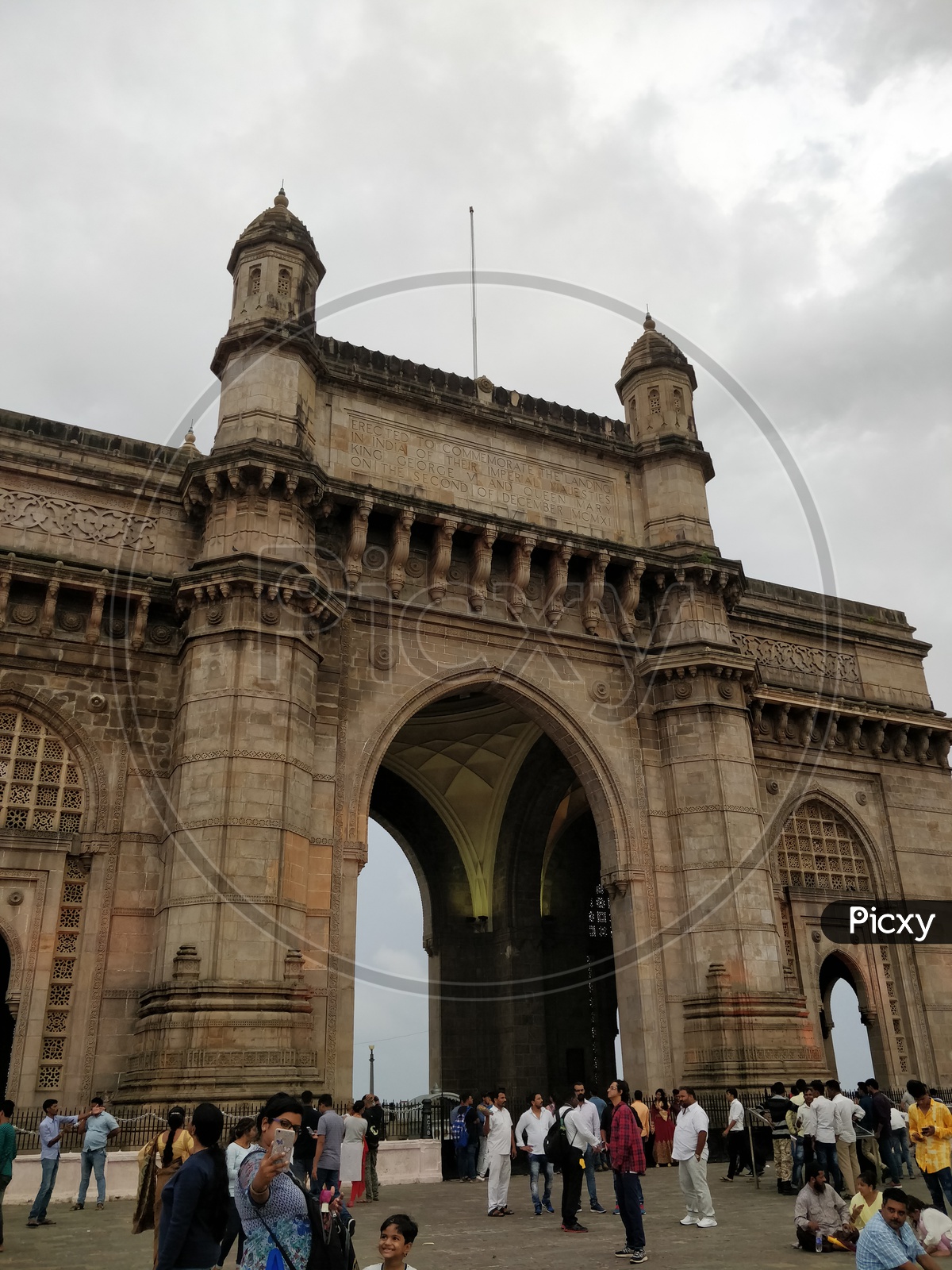 Gateway Of India With Tourists Or Visitors