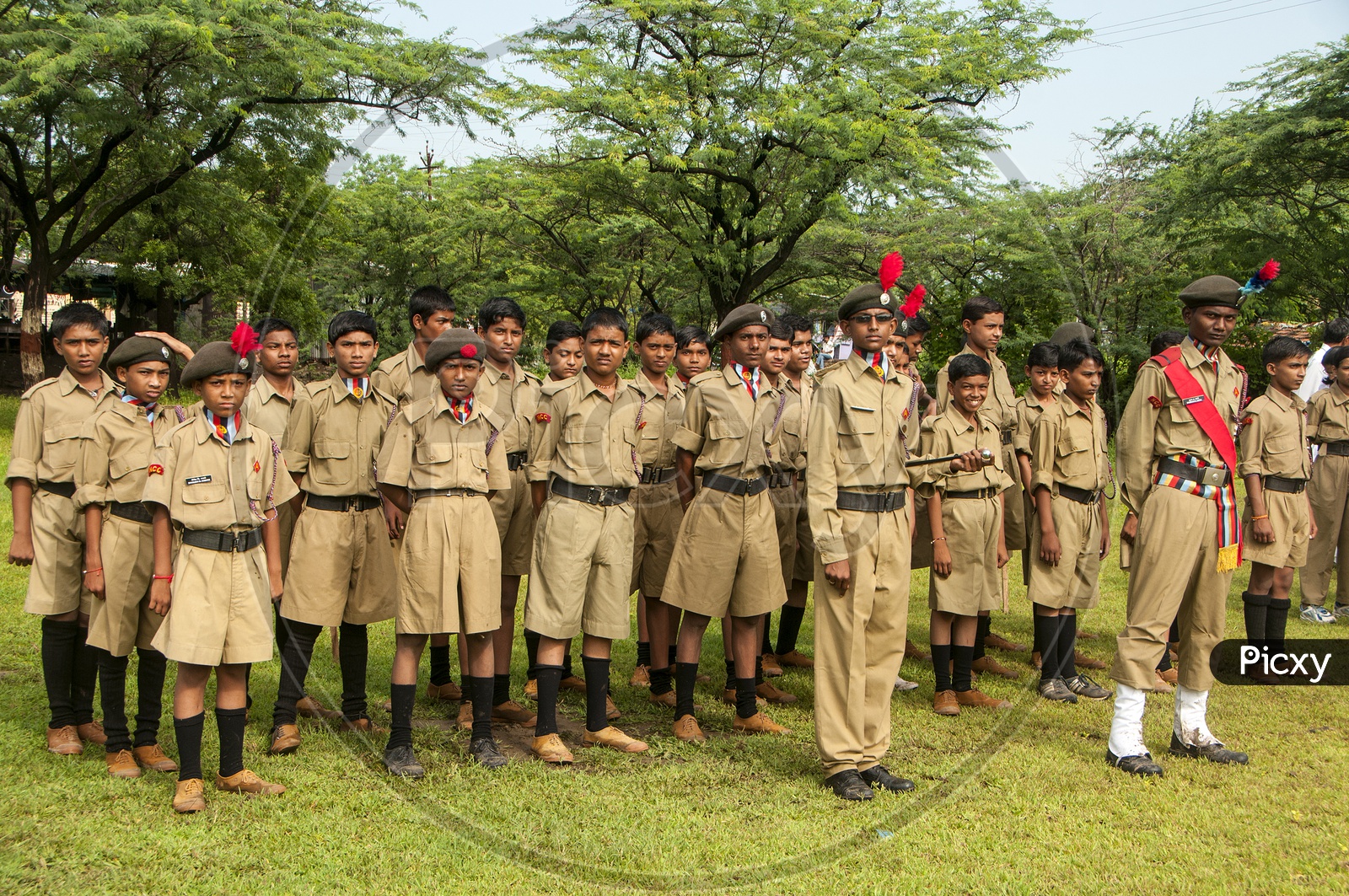Indian School Students NCC Cadets in a Independence Day Event