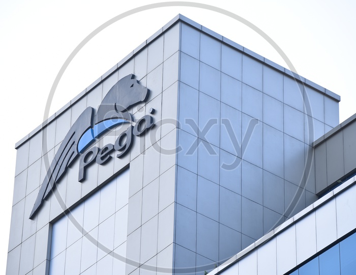 Pega ,  Name Board On Corporate Building