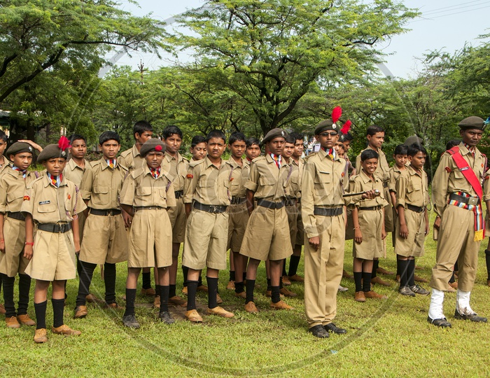 Indian School Students NCC Cadets in a Independence Day Event