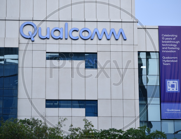 Qualcomm  ,  Name Board On Corporate Building