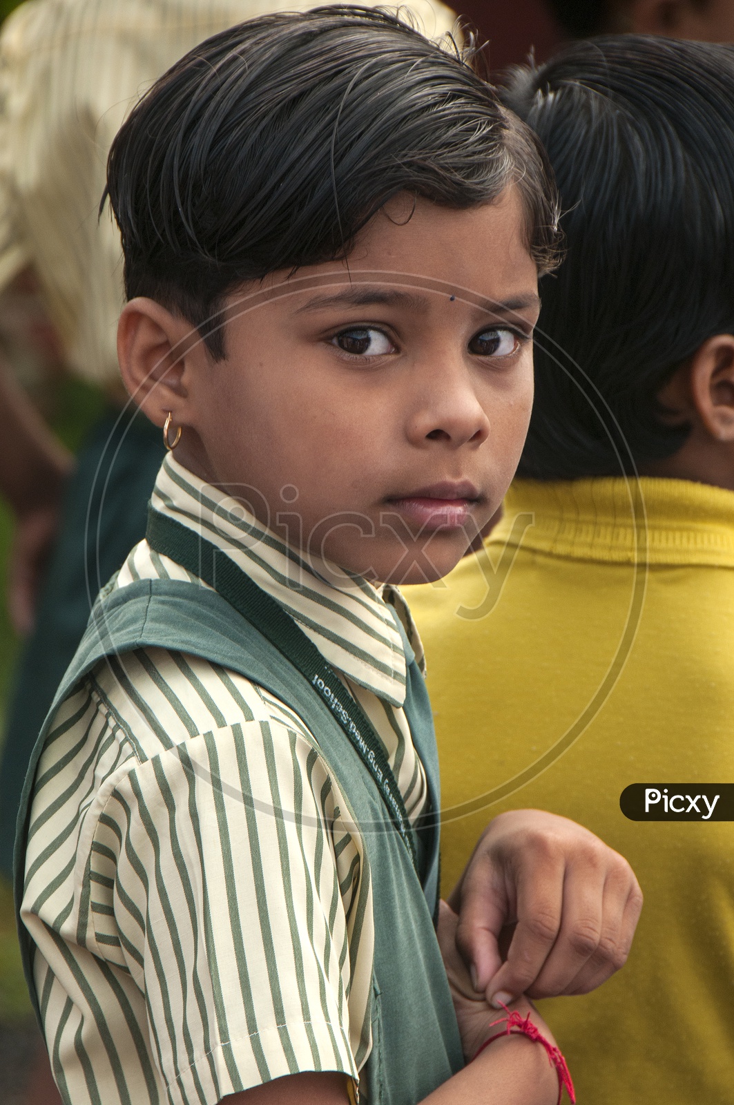 Portrait Of an Indian School Girl In Uniform