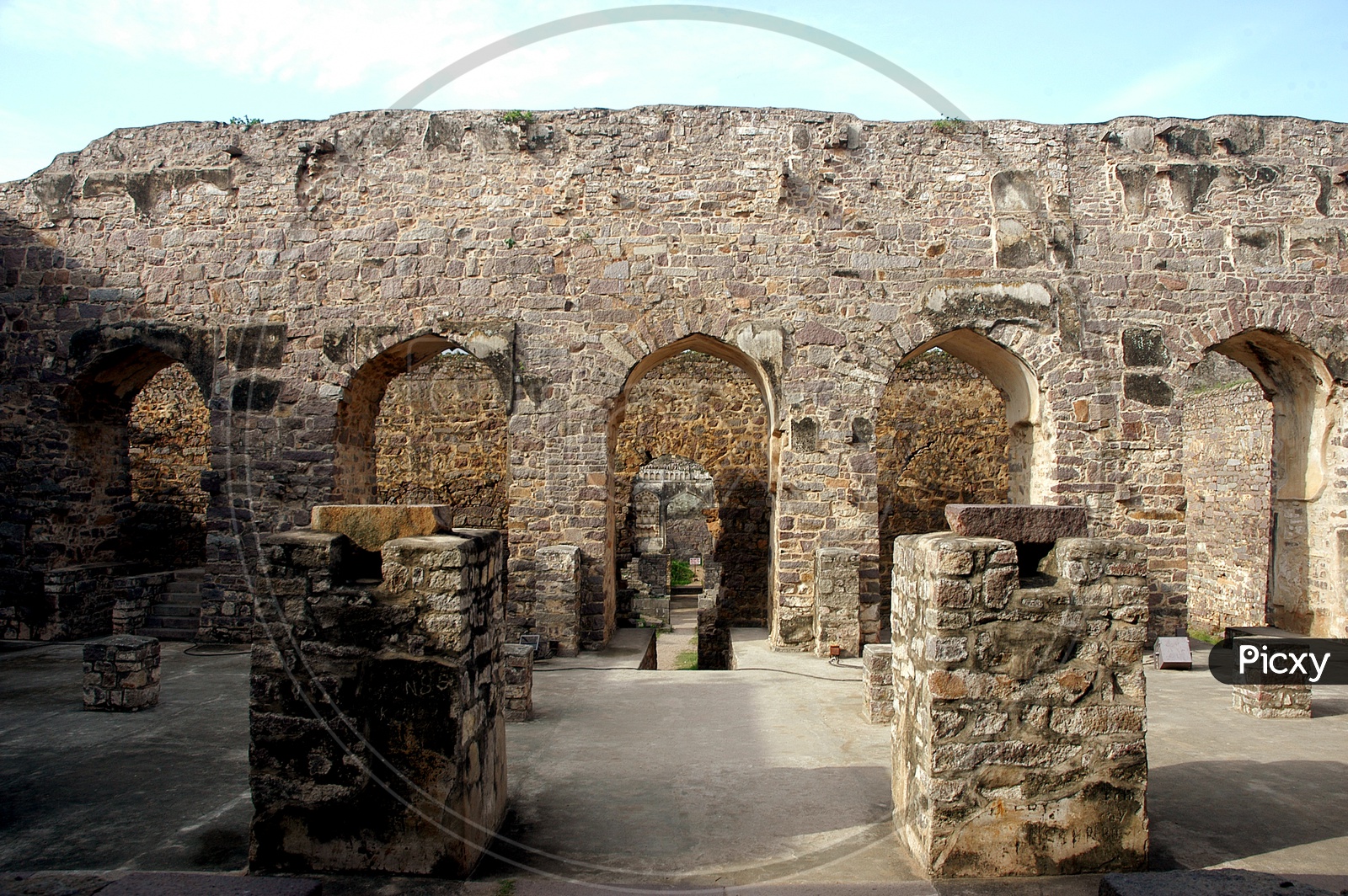 Old Ruin Walls Of Golconda Fort